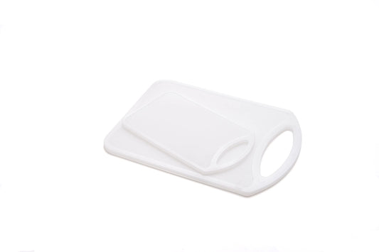 Demolli 10197 Set da 2 Taglieri con Manico, Polietilene, 24,5x14,5+35x25x9,5 cm