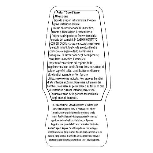 Autan Active Vapo Bipacco, Insetto Repellente e Antizanzare, Lunga Durata, 2 Confezioni da100 ml
