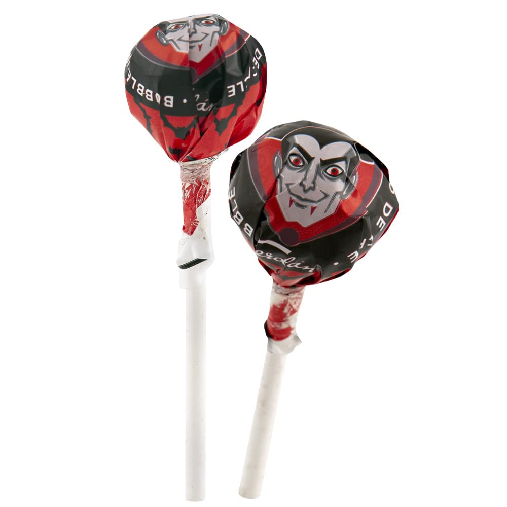 200 LECCA LECCA EL CONDE DRACULA CILIEGIA RIPIENO BUBBLE GUM CHUPA CHUPS BOX