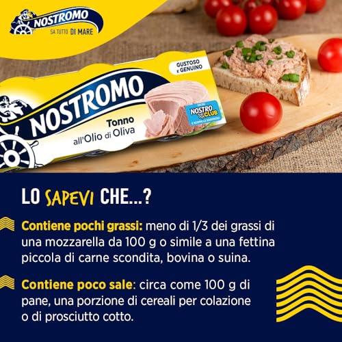 Nostromo - Tonno all'olio di oliva, 30 lattine da 70gr. Formato scorta da 10 confezioni. Fonte di proteine, senza conservanti.