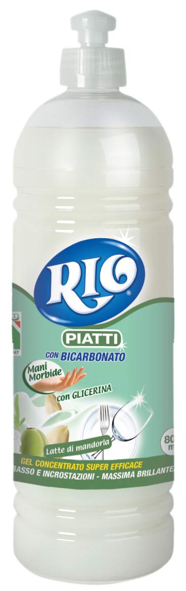 Set 7 RIO BUM BUM Detersivo profumato per 800 ml piatti mandorla