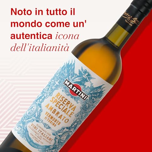 MARTINI Riserva Speciale Ambrato Vermouth Aperitivo, 18% ABV, 75cl / 750ml, Vermouth Bianco Infuso con Erbe Aromatiche Uniche