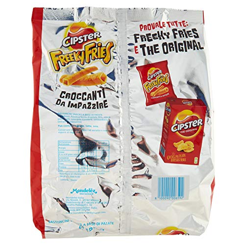 Cipster Freeky Fries, Chips di Patate, Forma Unica e Croccanti da Impazzire, 125g (multipack 5 bustine da 25g)
