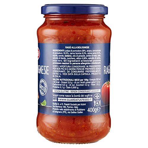 Barilla Sugo Ragu'Bolognese - 6 pezzi da 400 g [2400 g]