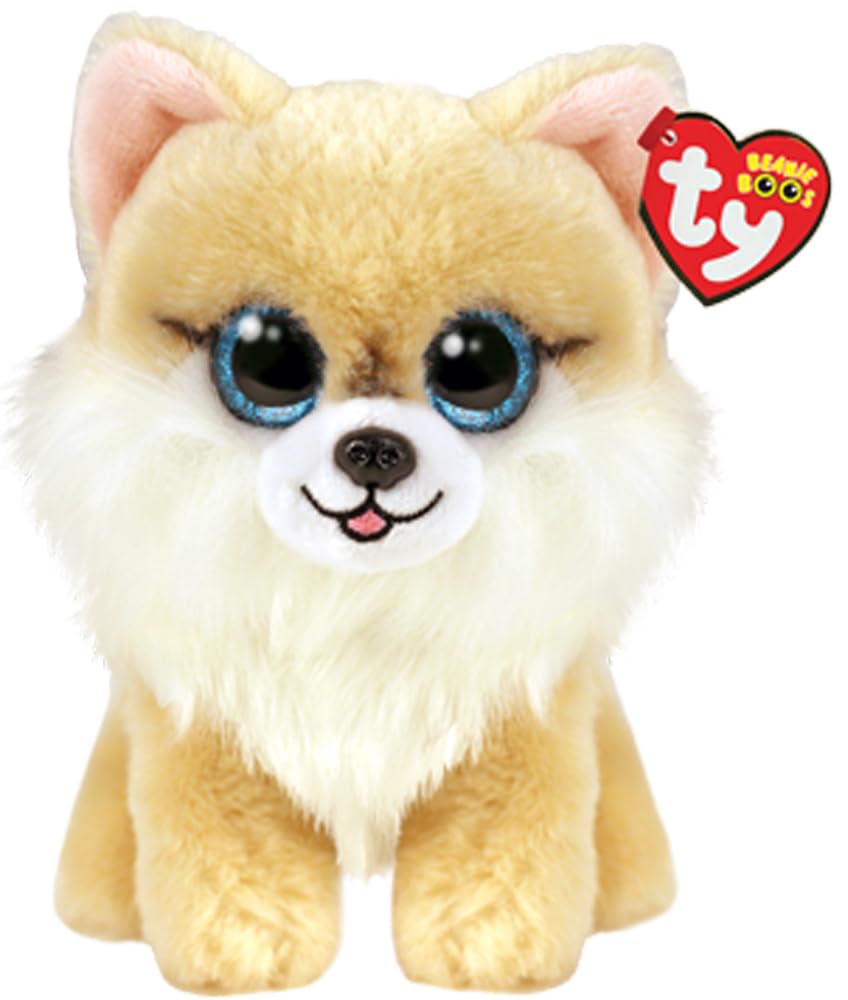 Ty Beanie Boos Honeycomb il Corgi, con Occhi Azzurri Grandi e Glitter, il Peluche con gli Occhi Grandi Scintillanti 15 Cm T36571
