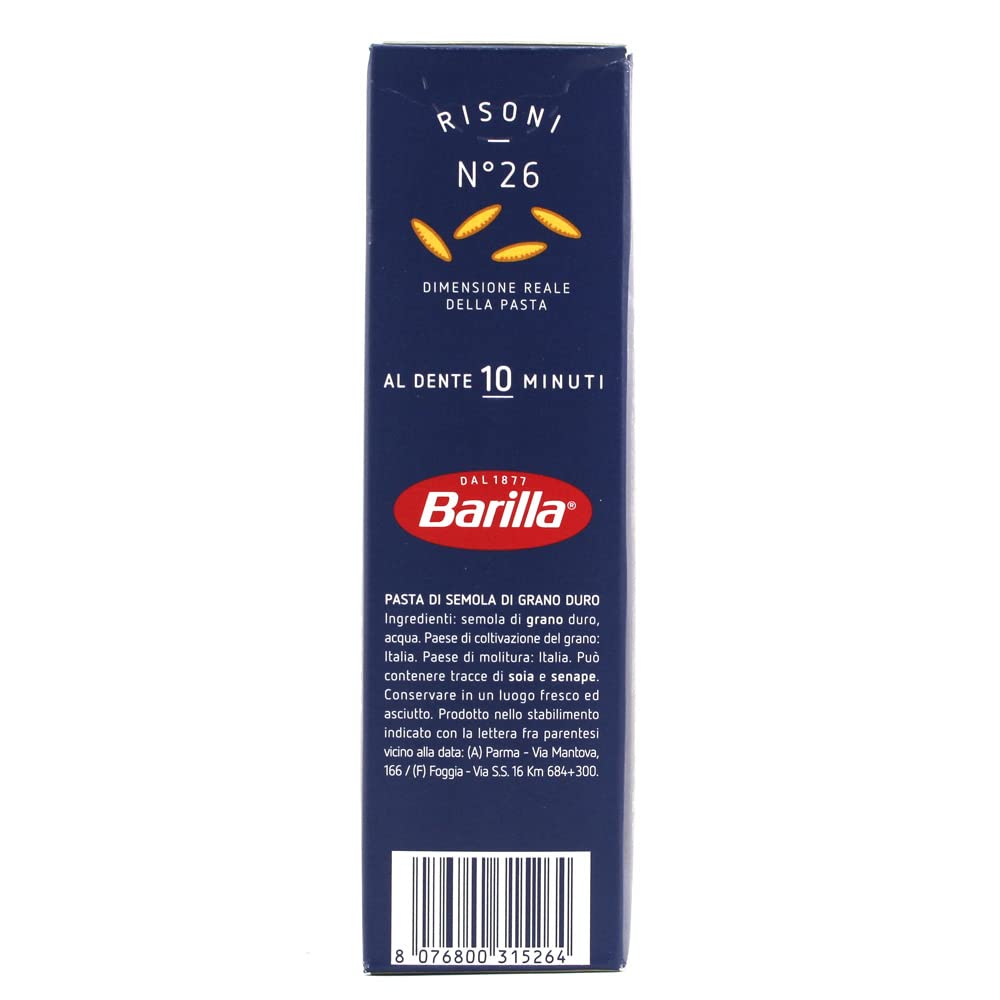 Barilla 20 x Risoni No. 26 Pasta Italiana 500 g