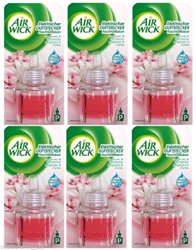Air Wick Ricarica per diffusore elettrico di fragranza 6 x 19 ml nuovo Magnolia & Fiori di pesco