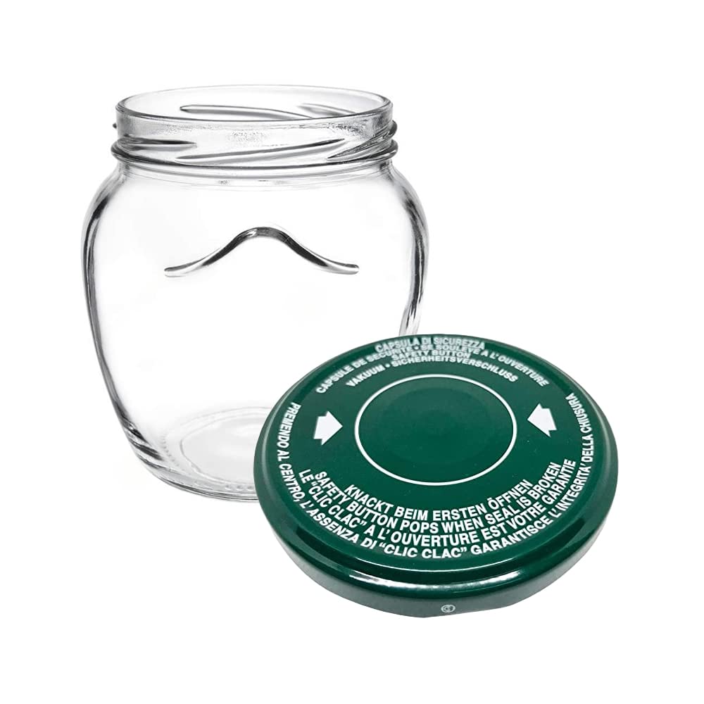 CG94 - Tappi Clic Clac per Vasetti e Barattoli in Vetro | Conservazione Ermetica e Sicura | Resistenti, Riutilizzabili | Adatti per Alimenti, Verde, Vetro, Ø 63mm, Confezione da 100