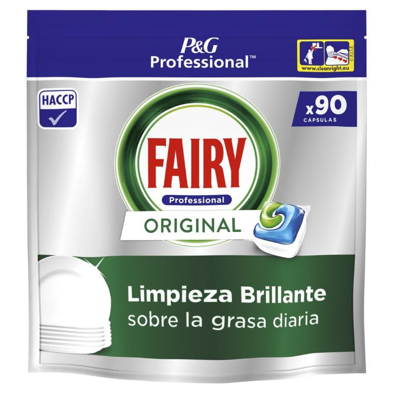Fairy Professional Original Capsule Per Lavastoviglie, 90 Lavaggi, Azione Pulente Brillante Sul Grasso Di Tutti I Giorni