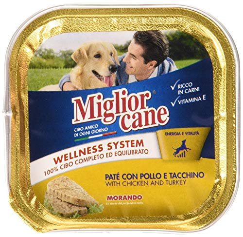 MIGLIOR CANE Set 22 150 Gr. Umido Pollo-Tacchino Cibo per Animali