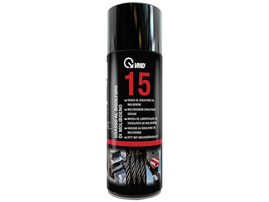 VMD Italia - VMD 15 - Grasso al Bisolfuro di Molibdeno, Grasso Catena Moto di Lunga Durata, Stabilità Meccanica e Resistenza all’Ossidazione, Olio Catena Bici Nero, 400 ml