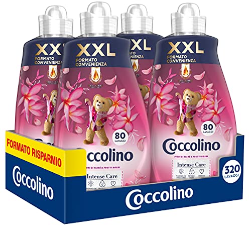 Coccolino Ammorbidente Concentrato, 8 Litri 320 Lavaggi, 4x80 Lavaggi