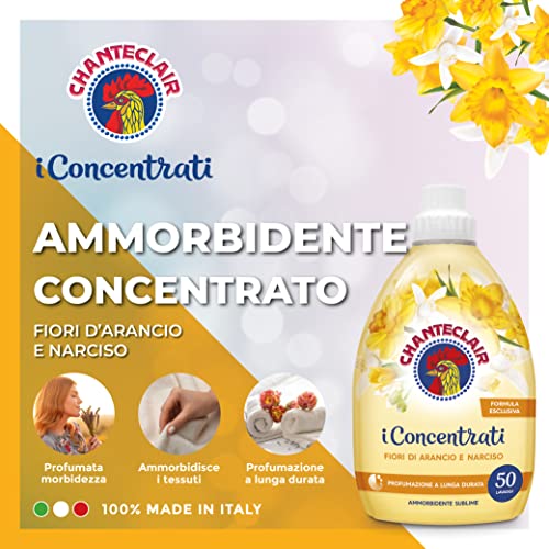 Chanteclair - Ammorbidente "I Concentrati", Fiori d'Arancio e Narciso, Protegge la morbidezza del bucato, Profumo Intenso e Persistente sui Capi