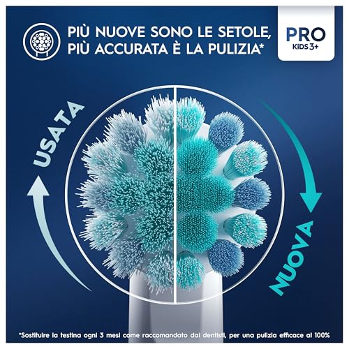 Oral-B Spazzolino Elettrico Ricaricabile Pro Kids Frozen, 1 Testina, per Bambini da 3 Anni in Su, 1 Spazzolino