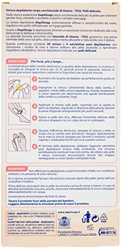 Depilsoap Strisce Corpo con Biossido di Titanio, Pelli Delicate - 20 pezzi