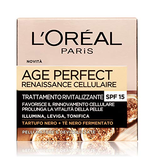 L'Oréal Paris Age Perfect Renaissance Cellulaire Crema Viso Antirughe Ricostituente Giorno, Pelli Mature, 50 ml