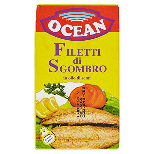 Ocean - Filetti di Sgombro, in Olio di Semi - 25 pezzi da 125 g [3125 g]