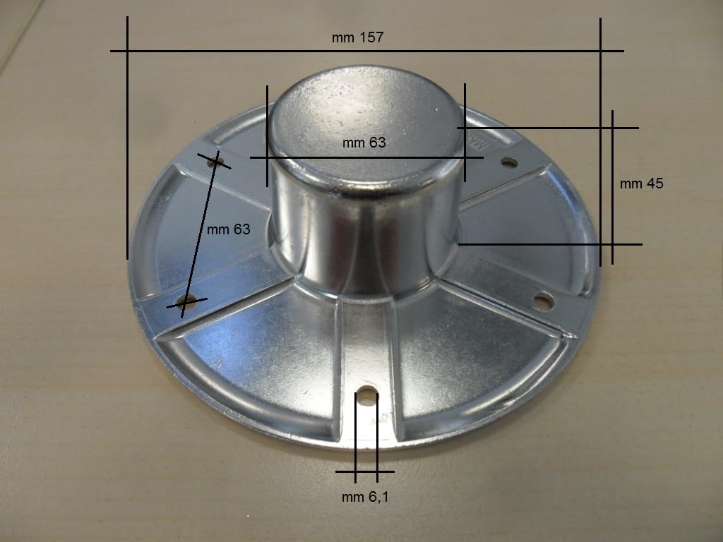 CG94 Base Alluminio per Gamba Tavolo CONICA DIAM. EST. MM 160