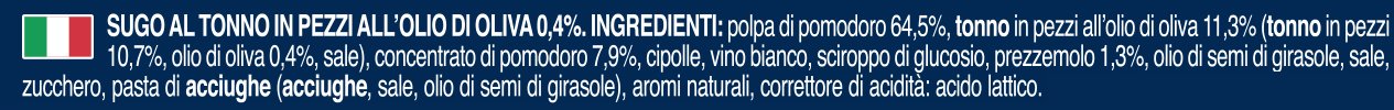 Barilla Sugo Tonno - 6 pezzi da 400 g [2400 g]