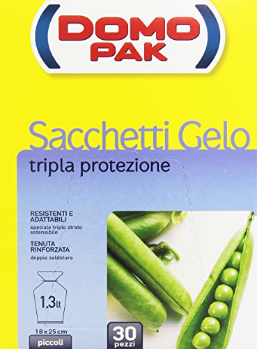 DomopakBuste gelate, tripla protezione, piccoli (18 x 25 cm, 1,3 l)30 pezzi - [confezione da 7]