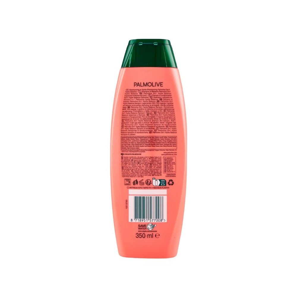 Palmolive Hydra Balance Shampoo 2in1 con Pesca, 350 ml