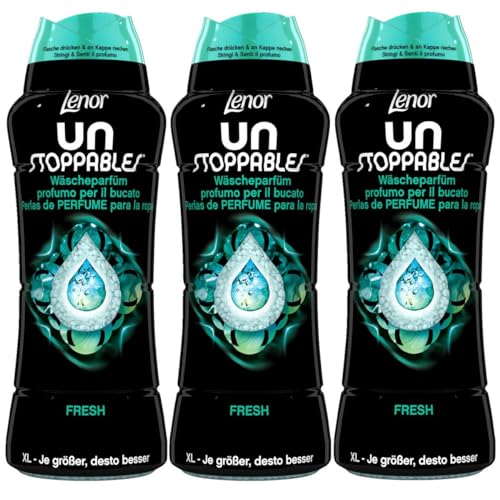 Lenor Unstoppables Fresh Profumo per Bucato, Diffonde un Fresco Profumo Che Dura A Lungo, 3 pezzi
