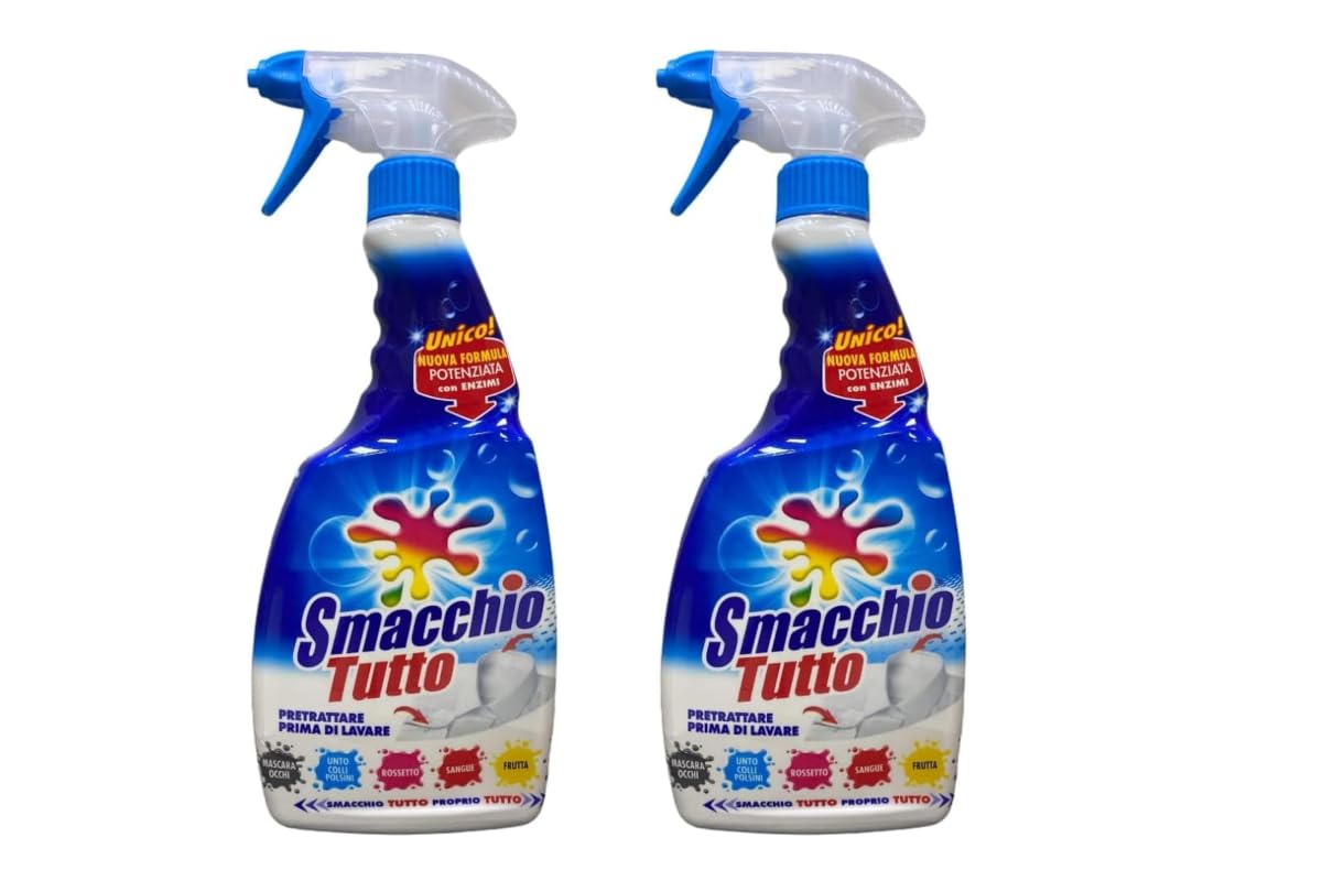 CG94 - Smacchio Tutto Spray, Efficace su Tutte le Macchie, Indicato per Eliminare dai Tessuti Macchie Difficili, da Usare Prima del Lavaggio, Formato da 500ml Box da (8-4-2, Unità) (Confezione da 2)