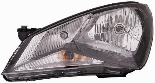 FARO DEPO H4 PRED. REG. ELETTRICA PARABOLA NERA SEAT MII - >05/'12 - DX