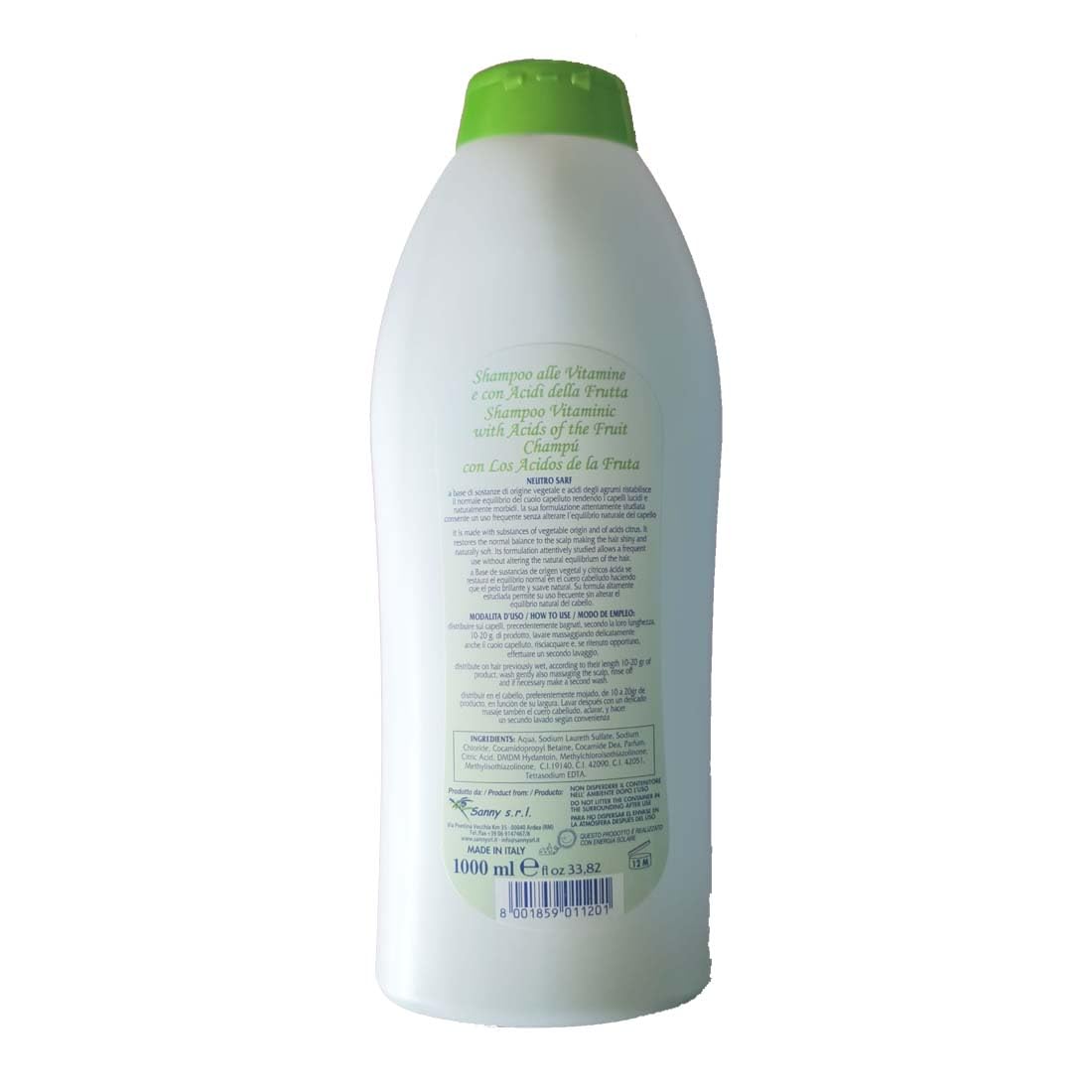 Neutro Sarf Shampoo Lavaggi Frequenti Delicato 1 Lt, Vitaminico Con A.H.A della Frutta, Uso Quotidiano