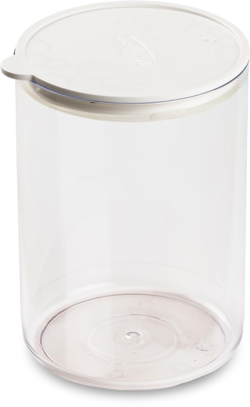 Contenitore Alimentare per Dispensa Tondo M | Bianco | 1,2L | Made in Italy | Coperchio Ermetico | Linea Con.Tengo