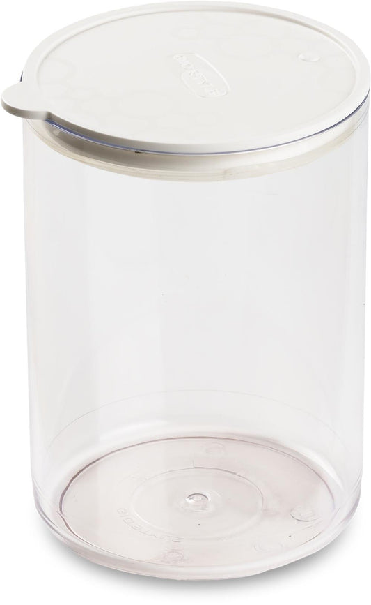 Contenitore Alimentare per Dispensa Tondo M | Bianco | 1,2L | Made in Italy | Coperchio Ermetico | Linea Con.Tengo