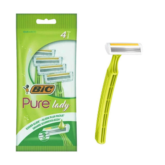 Bic Pure Lady Rasoio Donna 3 Lame Usa E Getta Con Aloe 4Pz