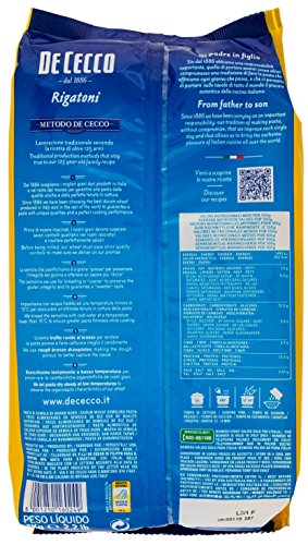 De Cecco - Rigatoni N.24, 1 Kg - [confezione da 6]