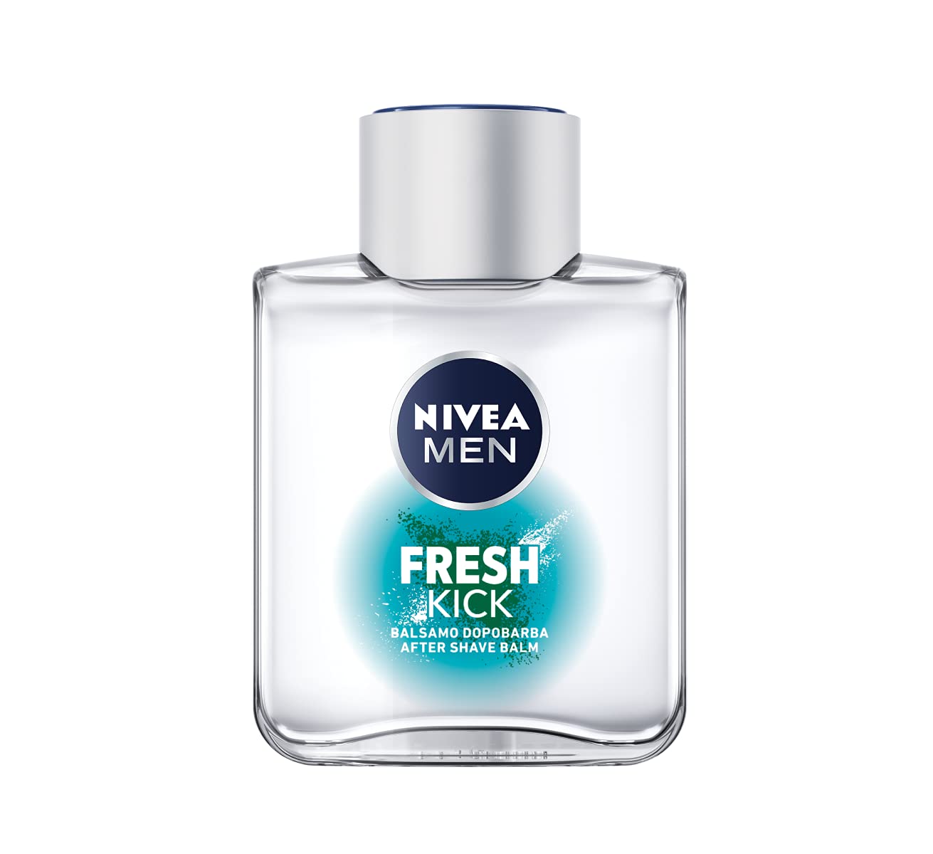 NIVEA MEN Fresh Kick Balsamo Dopobarba in Confezione da 100 ml, After Shave Uomo con Menta & Acqua di Cactus, Balsamo Barba Rinfrescante, Formula Ultra Leggera
