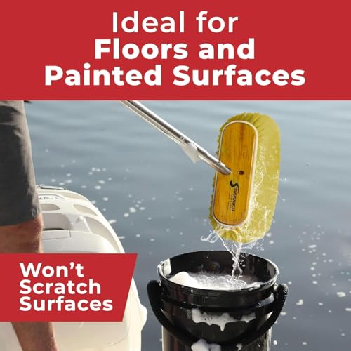 Shurhold Deck Brush with Soft Yellow Polystyrene Bristles