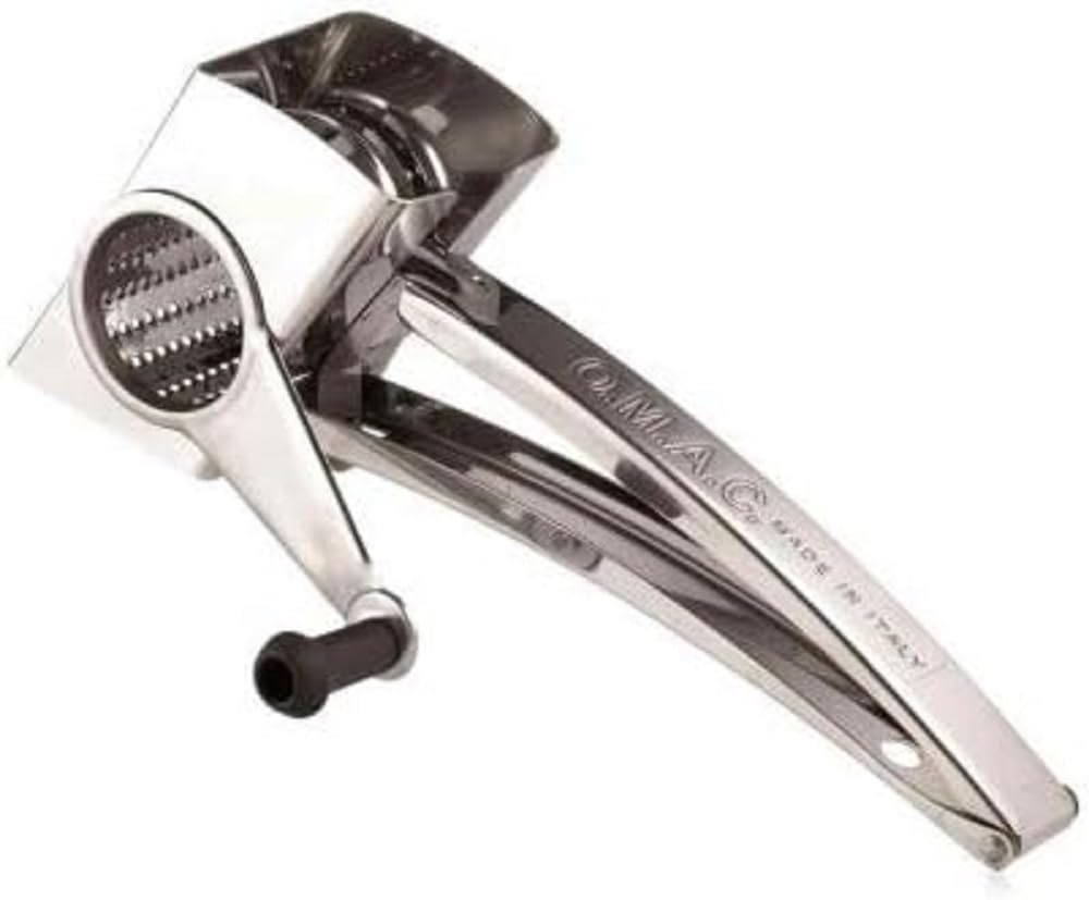OMAC S.R.L. Grattugia a Rullo Manuale Acciaio Inox Gratta Formaggio a Manovella