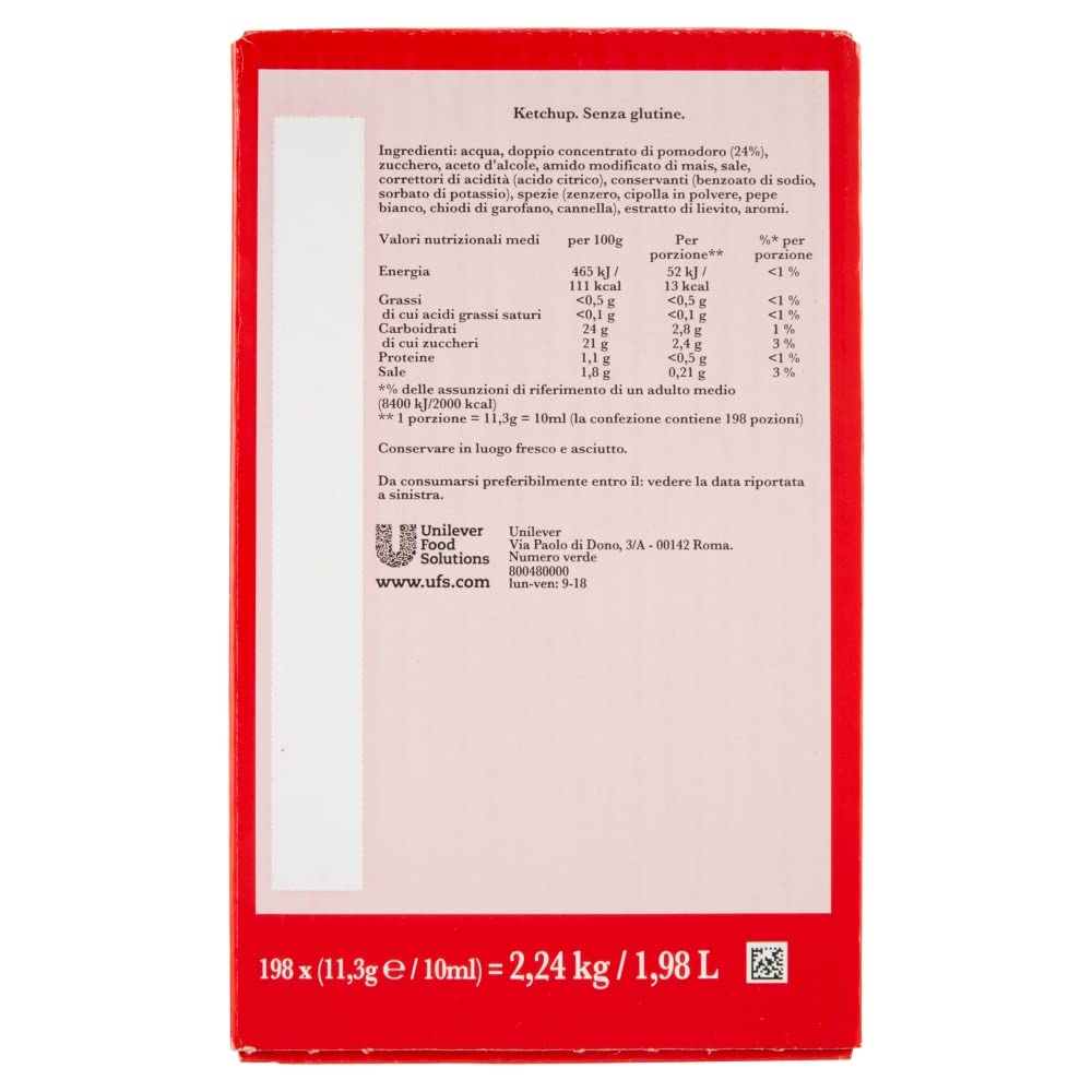 Calvè Ketchup monodose in bustina - 198X10 ml