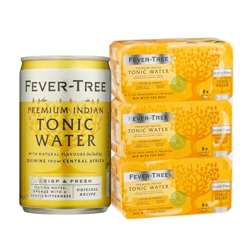 Fever-Tree Indian Tonic Water 8 x 150 ml (Pack of 3, Total 24 Cans)
