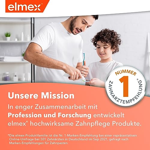 elmex Collutorio Junior 6-12 Anni, 1 Flacone da 400ml I con Fluoruro Amminico I Previene la Sensibilità Dentale e la Carie Radicolare