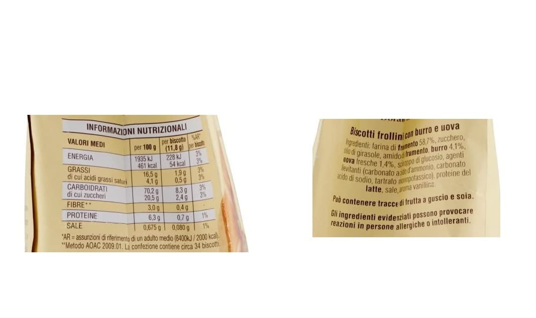 6x Mulino Bianco Spicchi di Sole Biscotti Italiani Biscotti 900g