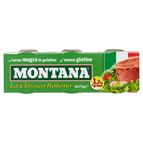 Montana Carne Magra in Gelatina - Confezione da 3 x 70 gr - Totale: 210 gr