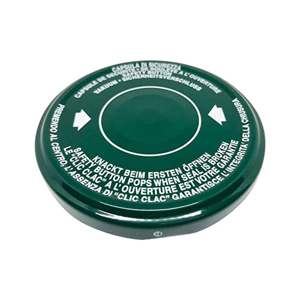 CG94 - Tappi Clic Clac per Vasetti e Barattoli in Vetro | Conservazione Ermetica e Sicura | Resistenti, Riutilizzabili | Adatti per Alimenti, Verde, Vetro, Ø 63mm, Confezione da 100