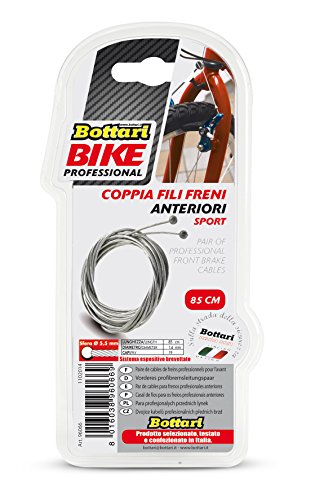 Bottari 96066, Coppia Fili Freni Anteriori per Biciclette Unisex-Adulto, Argento