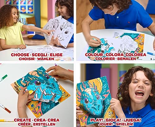 CRAYOLA POPS - Set Attività 3D per Colorare e Creare Disegni in 3D, Attività Creativa e Regalo per Bambini da 6 Anni, Vari Soggetti