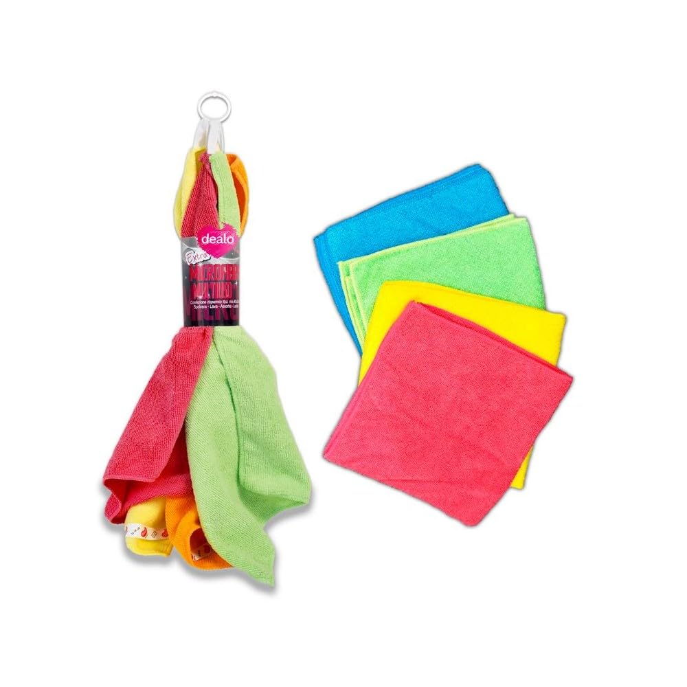 DEALO PANNO PULIZIA MICROFIBRA 30X40 CM X4 PEZZI