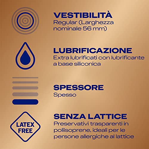 Durex Real Feel, Preservativi Senza Lattice, Sensazione Naturale di Contatto sulla Pelle