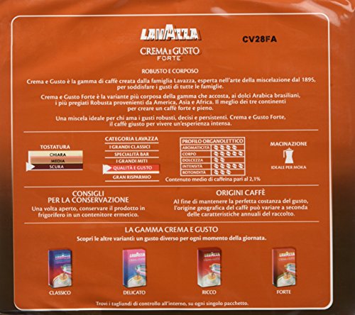 Lavazza Caffè Macinato Crema e Gusto Forte, 2 x 250g