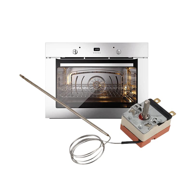 CG94 - Termostato Universale per Forno Elettrico | Regola Temperatura 50°-290° | Sonda 127mm Ø 4mm, 2 Contatti, Corallo, Universale