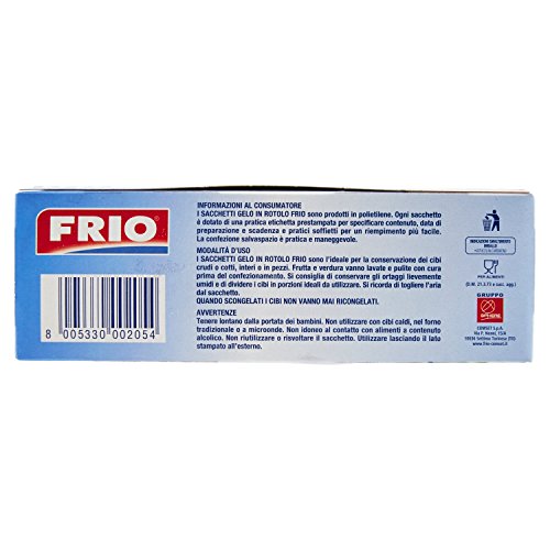 Frio - Sacchetti Gelo, Con Etichetta Prestampata e Laccetti di Chiusura, formato Medio - 24 confezioni da 40 Sacchetti [960 Sacchetti]