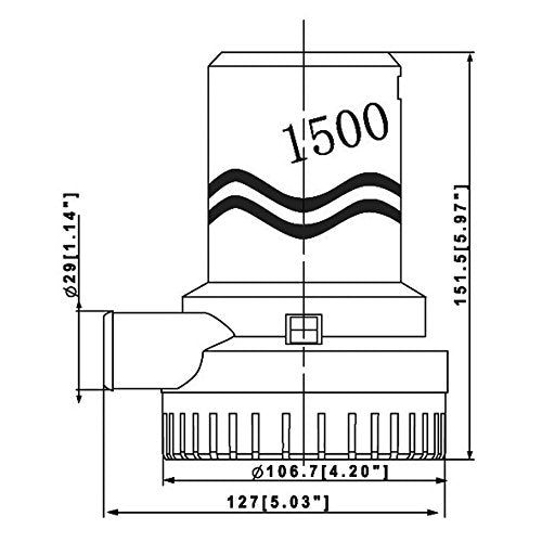 Pompe di sentina di grande portata 1500-5670 gph